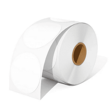 Tdoenbutw Circle Stickers Circle Thermal Sticker Labels Self Adhesive Round Direct Thermal Labels Multi Purpose Roll Thermal Stickers For Business White Labels Clearance White