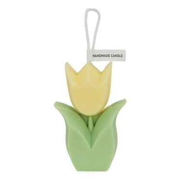 Tdoenbutw Citronella Candles Outdoor Floral Scented Candles Handmade Soybean Wax Birthday Gift Decoration Tulips Flower Candles Clearance B