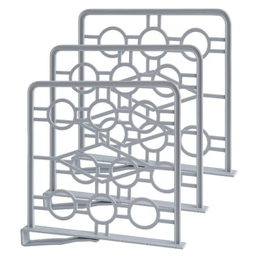 Tdoenbutw Clearance 3 Pack Plastic Shelf Dividers Multifunctional Wardrobe Closet Shelf Separator Organizer For Wood Closets Grey