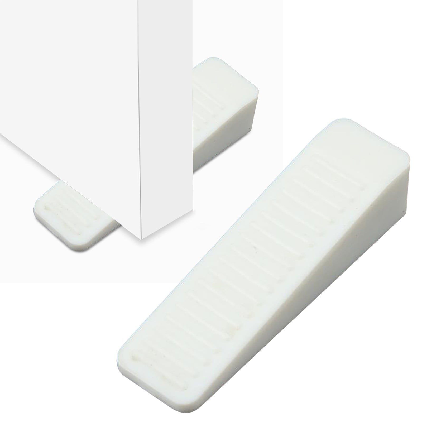 Tdoenbutw Clearance 4 Pcs Rubber Anti Slip Wedge Door Stop Jam Block