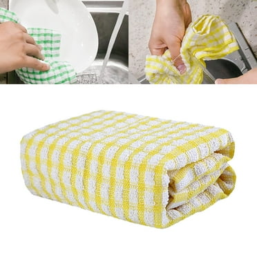 Tdoenbutw Clearance Towels And Dishcloths Set Check Beige Dish Towels And Dishcloths For Kitchen Yellow