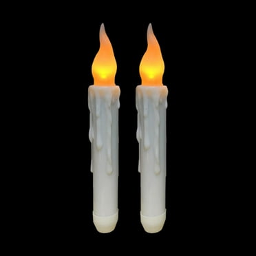 Tdoenbutw Operated Flameless Battery 2PCS Candles LED Lights Taper Kitchen，Dining & Bar 6.69*1.97*0.98 inch (Clearance)String Light