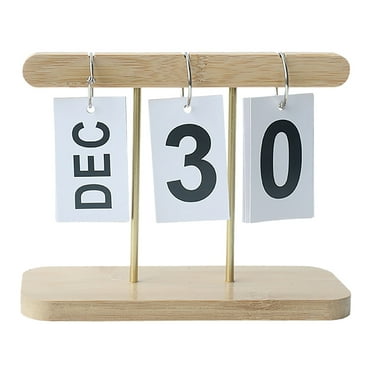 Tdoenbutw Room Decor Year Calendar Creative Wooden Flip Page Calendar Office Home Room Desktop Decorative Ornaments Under $5 A