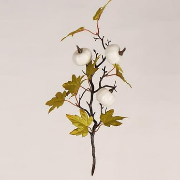 Tdoenbutw Fake Flowers Autumn Thanksgiving Cuttings Simulation Pumpkin Maple Leafs Home Table Decorations Eucalyptuss Maple Leaf Props (Clearance) F