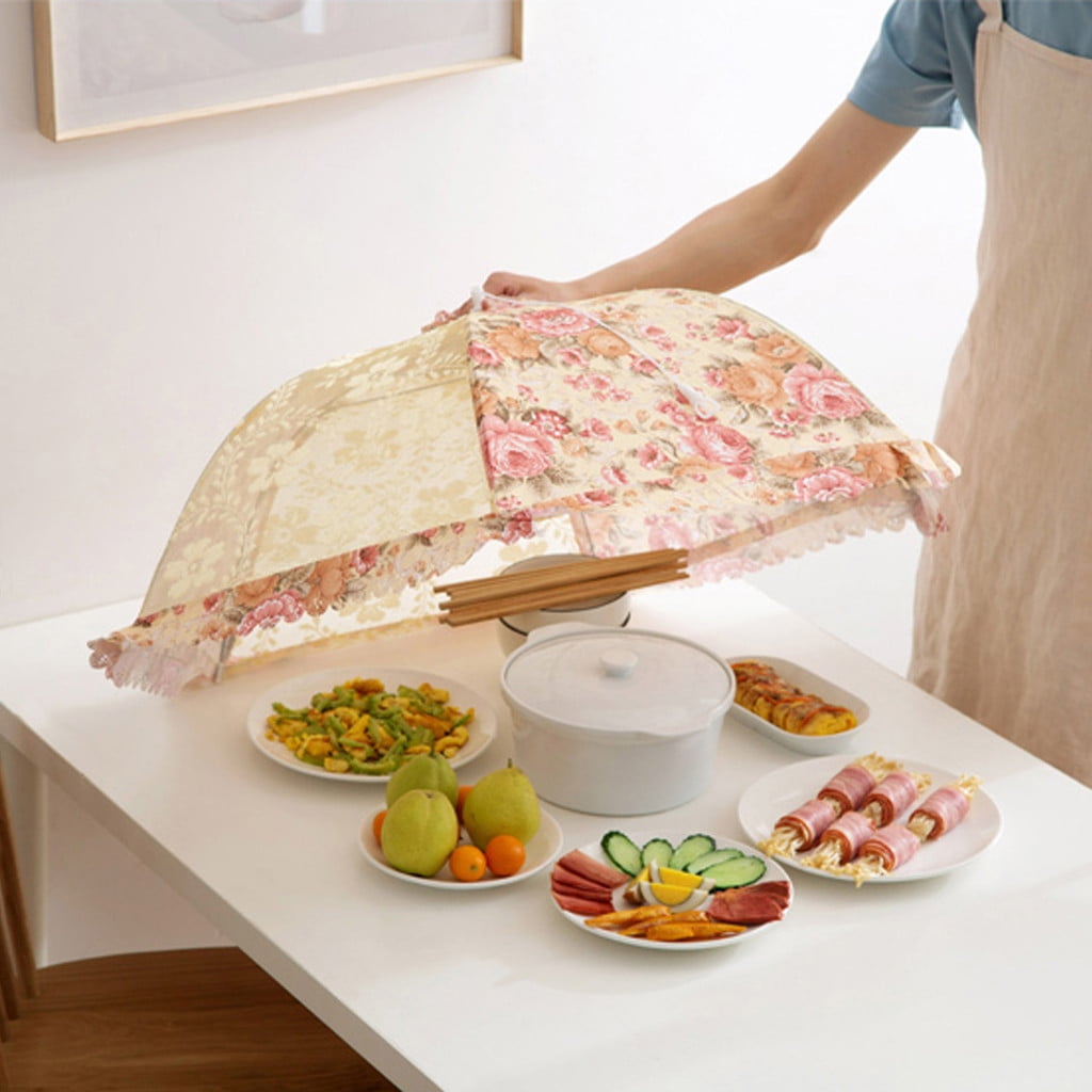 Tdoenbutw plastic wrap Kitchen Food Umbrella Cover Picnic Barbecue