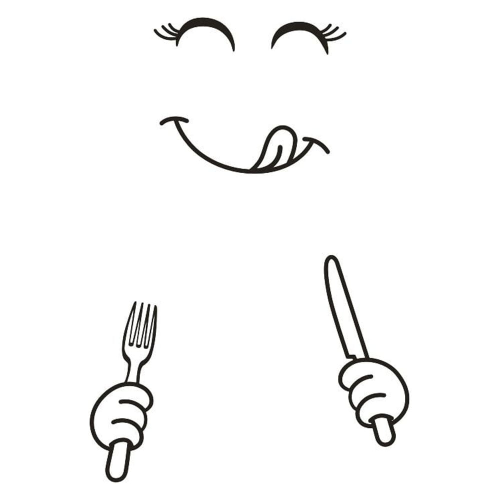 Tdoenbutw room decor home decor Fridge Happy Delicious Wall Face