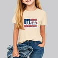 thumbnail image 1 of Tdoqot 4th of July Shirts Kids- Short Sleeve Patriotic Clothes Crewneck Cute Girls Boys T Shirts Gray Size 7 T, 1 of 7