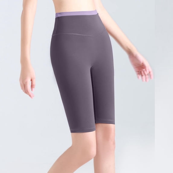 Tdoqot Biker Shorts for Women- High waisted Wrokout Womens Shorts Purple Size 8