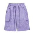 thumbnail image 1 of Tdoqot Boys Cargo Shorts- Fashion Stretch Cotton Elastic Waist Kids Casual Shorts Purple Size 10, 1 of 8