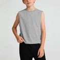 thumbnail image 1 of Tdoqot Boys Cotton Tank Tops- Casual Sleeveless Crewneck Soft Kids Summer Undershirts Gray Size 10, 1 of 6