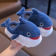 thumbnail image 1 of Tdoqot Boys Fuzzy Slippers- Casual Winter Warm Cute House Shoes Navy Size Little Kid 2, 1 of 3