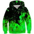 thumbnail image 1 of Tdoqot Boys Graphic Hoodies- Casual Cool Pullover Long Sleeve Kids Fashion Sweatshirt Green Size 9-10 Years, 1 of 4