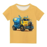 TDOQOT Boys Graphic T Shirts- Crewneck Casual Short Sleeve Cute Kids Summer Clothes Tees Size 7-8T