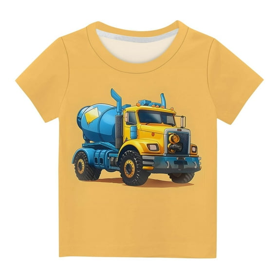 Tdoqot Boys Graphic T Shirts- Crewneck Casual Short Sleeve Cute Kids Summer Clothes Tees Size 7-8T