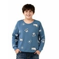 thumbnail image 1 of Tdoqot Boys Graphic T Shirts Husky- Cotton Cute Casual Long Sleeve Kids Basic Tees Dark Blue Size 6, 1 of 5