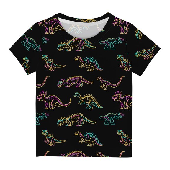 Tdoqot Boys Graphic T Shirts- Short Sleeve Cute Casual Crewneck Kids Summer Clothes Tees Size 4-5T