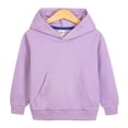thumbnail image 1 of Tdoqot Boys Hoodie with Front Pocket- Casual Soft Long Sleeve Fall Kids Basic Pullover Sweatshirt Purple Size 5-6 Years, 1 of 5
