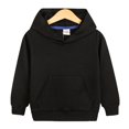 thumbnail image 1 of Tdoqot Boys Hoodie with Front Pocket- Fall Long Sleeve Casual Kids Basic Pullover Sweatshirt Black Size 9-10Years, 1 of 5