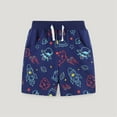 thumbnail image 1 of Tdoqot Boys' Performance Shorts- Soft Cootton Print Elastic Waist Basketball Shorts Dark Blue Size 5 T, 1 of 6