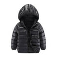 thumbnail image 1 of Tdoqot Boys Puffer Jacket with Hood- Fahion Warm Zip Up Casual Quilted Winter Coats Black Size 8 Years, 1 of 3