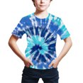 thumbnail image 1 of Tdoqot Boys T Shirts- Short Sleeve Crewneck Fashion Graphic Cotton Kids Summer Clothes Blue Size 13Y, 1 of 4