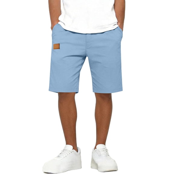Tdoqot Boys Trendy Cargo Shorts- Elastic Waist Casual Stretch Relaxed Fit Kids Summer Shorts Light Blue Size 10