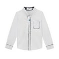 thumbnail image 1 of Tdoqot Boys Western Shirts- Long Sleeve Casual Fashion Cotton Button Down Lapel Tops White Size 2 T, 1 of 6