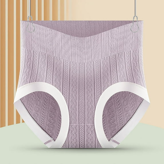 Tdoqot Boyshorts Panties for Women- Slim Fit Seamlesss High Waist Tummy Control Womens Underwear Purple Size M
