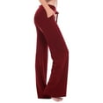 thumbnail image 1 of Tdoqot Cargo Pants Women- Comfy Casual Button Stretch Wide Leg Pants Red Size L, 1 of 9