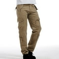 thumbnail image 1 of Tdoqot Cargo Pants for Men- Cotton with Pockets Drawstring Comftable Casual Mens Pants Khaki, 1 of 5