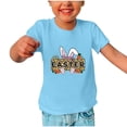 thumbnail image 1 of Tdoqot Easter Shirts for Girls Boys- Cute Short Sleeve Crewneck Kids Clothes T Shirt Sky Blue Size 9 Years, 1 of 3