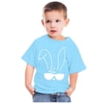 thumbnail image 1 of Tdoqot Easter Shirts for Girls Boys- Short Sleeve Crewneck Cute Kids Clothes T Shirt Light Blue Size 11 Years, 1 of 5