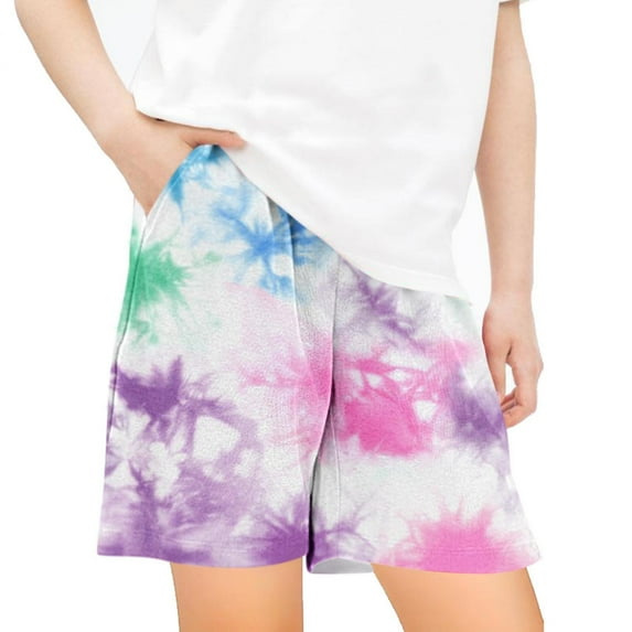 Tdoqot Girls Athletic Shorts with Pockets- Casual Fashion Summer Soft Active Play Shorts Multicolor Size 7-8