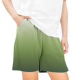 thumbnail image 1 of Tdoqot Girls Athletic Shorts with Pockets- Gradient Soft Summer Casual Active Running Shorts Green Size 5-6, 1 of 5
