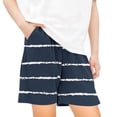 thumbnail image 1 of Tdoqot Girls Athletic Shorts with Pockets- Soft Striped Summer Casual Active Running Shorts Blue Size 7-8, 1 of 5