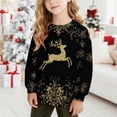 thumbnail image 1 of Tdoqot Girls Christmas Sweatshirts- Cute Pullover Crewneck Long Sleeve Kids Festive Shirts Black Size 14, 1 of 7