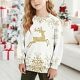 thumbnail image 1 of Tdoqot Girls Christmas Sweatshirts- Cute Pullover Long Sleeve Crewneck Kids Festive Shirts White Size 6, 1 of 7