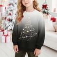 thumbnail image 1 of Tdoqot Girls Christmas Sweatshirts- Long Sleeve Cute Crewneck Pullover Kids Festive Shirts Black Size 2 T, 1 of 7