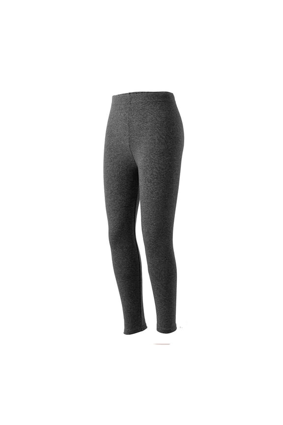 Girls Cotton Yoga Leggings- Elastic Waist High Rise Stretch Casual Kids Athletic Tights Dark Gray Size 4-12