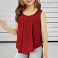 thumbnail image 1 of Tdoqot Girls Flowy Tank Tops- Sleeveless Soft Casual Crewneck Kids Summer Shirts Red Size 12 Years, 1 of 6