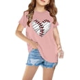 thumbnail image 1 of Tdoqot Girls Graphic Shirts- Fashion Cotton Summer T Shirts Short Sleeve Kids Clothes Tops Pink Size 3 T, 1 of 5