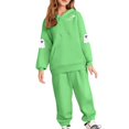 thumbnail image 1 of Tdoqot Girls Halloween Outfits Set- Cute Long Sleeve Fashion Loose Kids Clothes Sweatpants and Sweatshirt Green Size 10 Years, 1 of 5