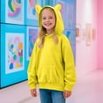 thumbnail image 1 of Tdoqot Girls Hoodies with Front Pocket- Long Sleeve Cute Casual Pullover Kids Sweatshirt Yellow Size 12, 1 of 8