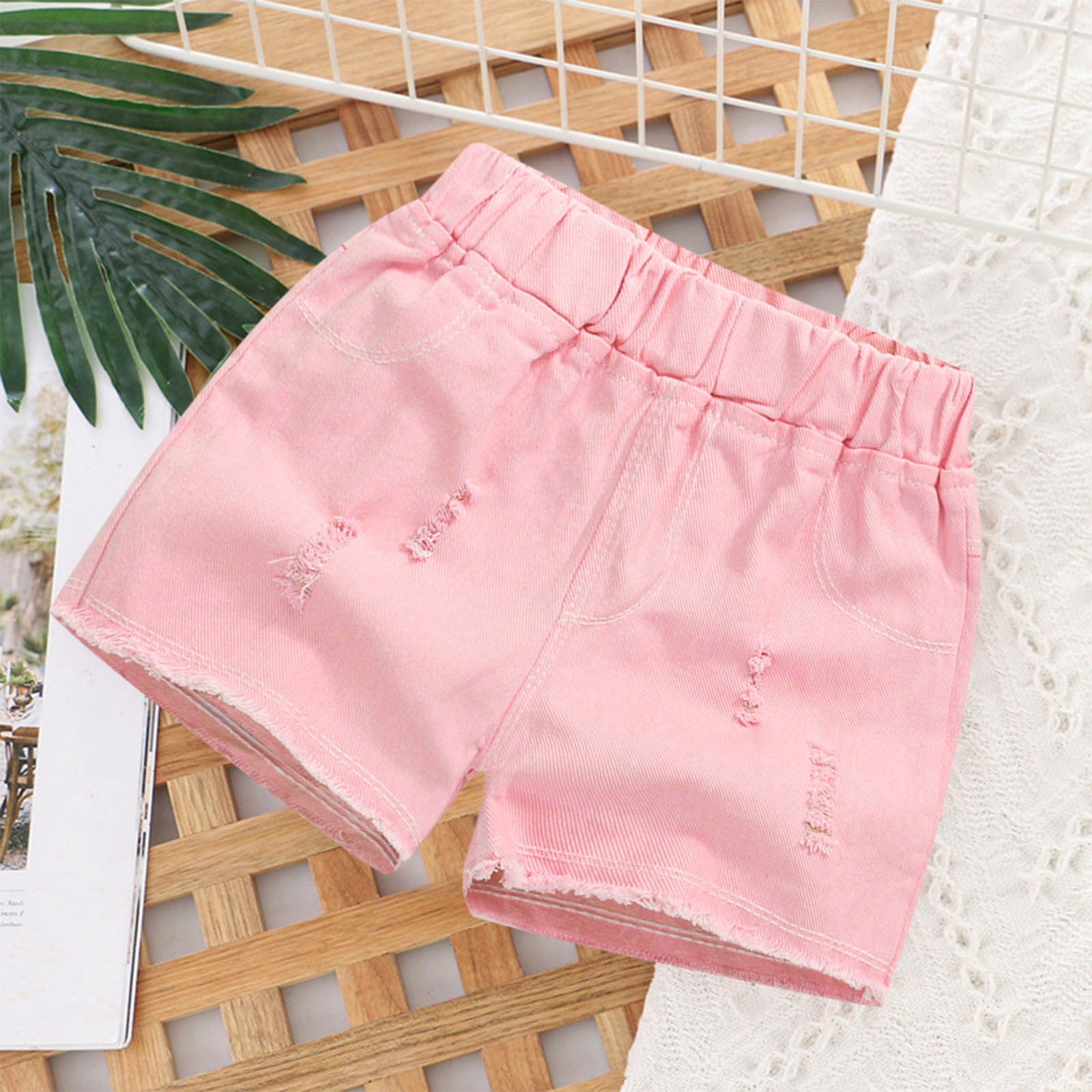 【BOK PLACE】Unbalance cutting high-waist pink denim shorts Bandits Low Waist Denim Shorts - Pink Kiss | One Teaspoon USA