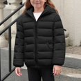 thumbnail image 1 of Tdoqot Girls Lightweight Winter Coats with Hood- Full Zip Warm Casual Kids Puffer Jacket Black Size 5, 1 of 8