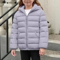 thumbnail image 1 of Tdoqot Girls Lightweight Winter Coats with Hood- Warm Full Zip Casual Kids Puffer Jacket Gray Size 6, 1 of 8