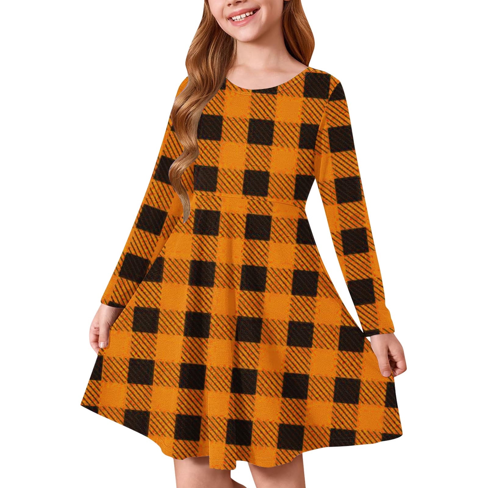 fall plaid midi dress Navy Plaid Button Down Smocked Cotton Midi Dress main image 0