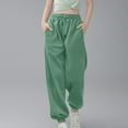 thumbnail image 1 of Tdoqot Girls Sweatpants with Pockets- Casual Baggy Fashion Drawstring Jogger Pants Green Size 8, 1 of 6