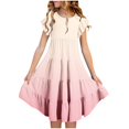 thumbnail image 1 of Tdoqot Girls Swing Sundress- Casual Short Sleeve Summer Cute Flowy Dresses Pink Size 14, 1 of 6