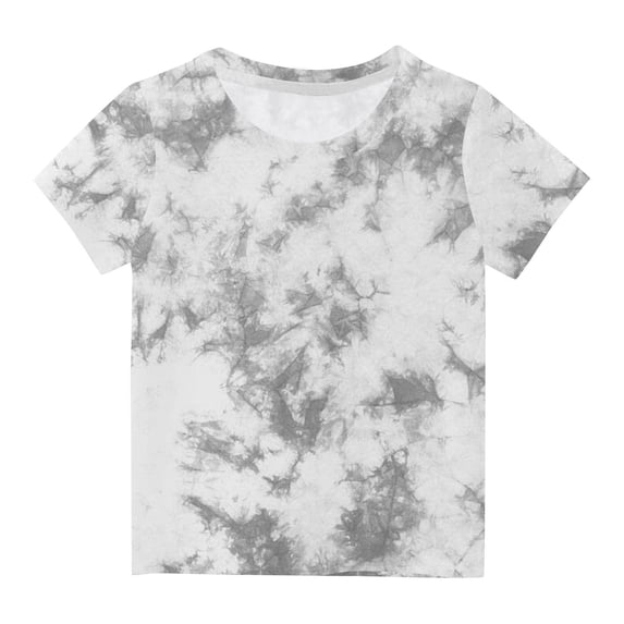 Tdoqot Girls T Shirts- Fashion Crew Neck Summer Short Sleeve Kids Tops Gray Size 9-10 Years